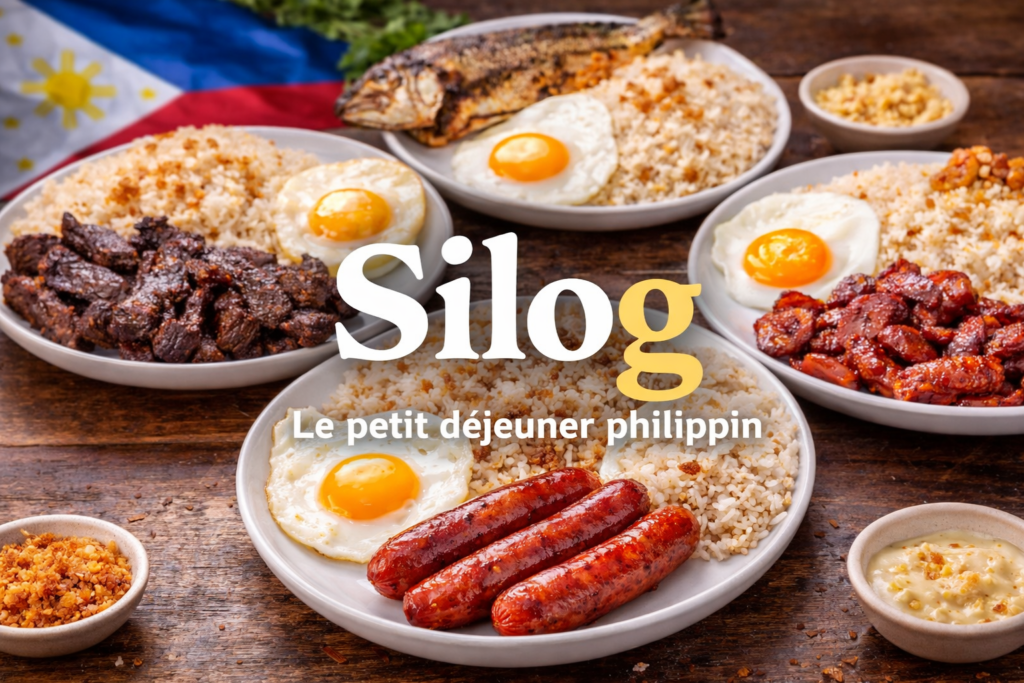 silog petit déjeuner philippin avec riz frit œuf et viande